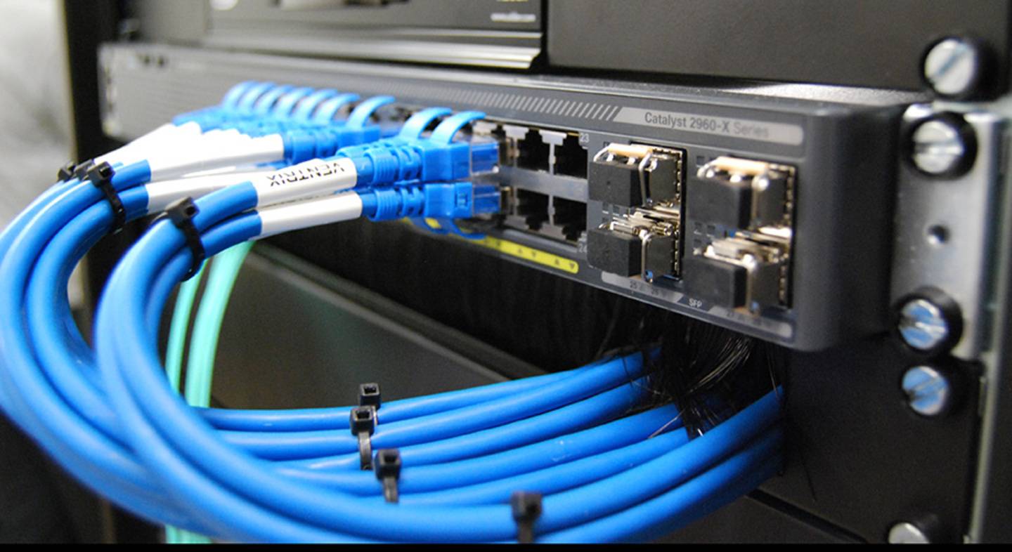 Patch panel and switch setup London structured cabling